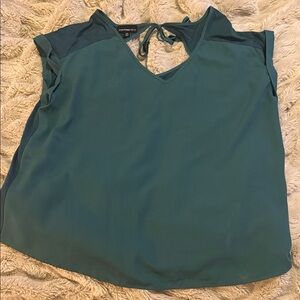 Chic Teal V-Neck Blouse